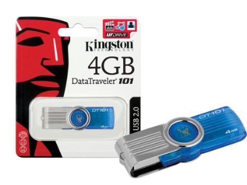 PEN DRIVE KINGSTON DT101G2 4GB AZUL - ESGOTADO